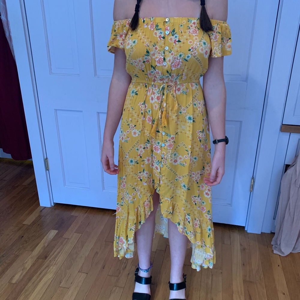 Off the shoulder maxi dress